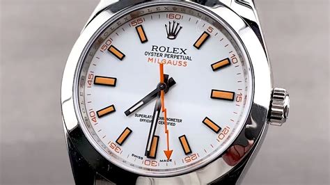 rolex milgauss white dial review.